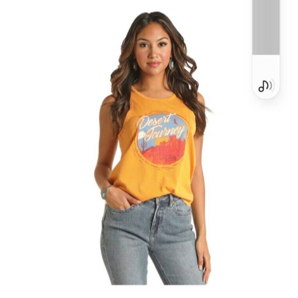 Panhandle® Ladies Desert Journey Graphic Mustard‎ Tank Top RRWT20RZNE